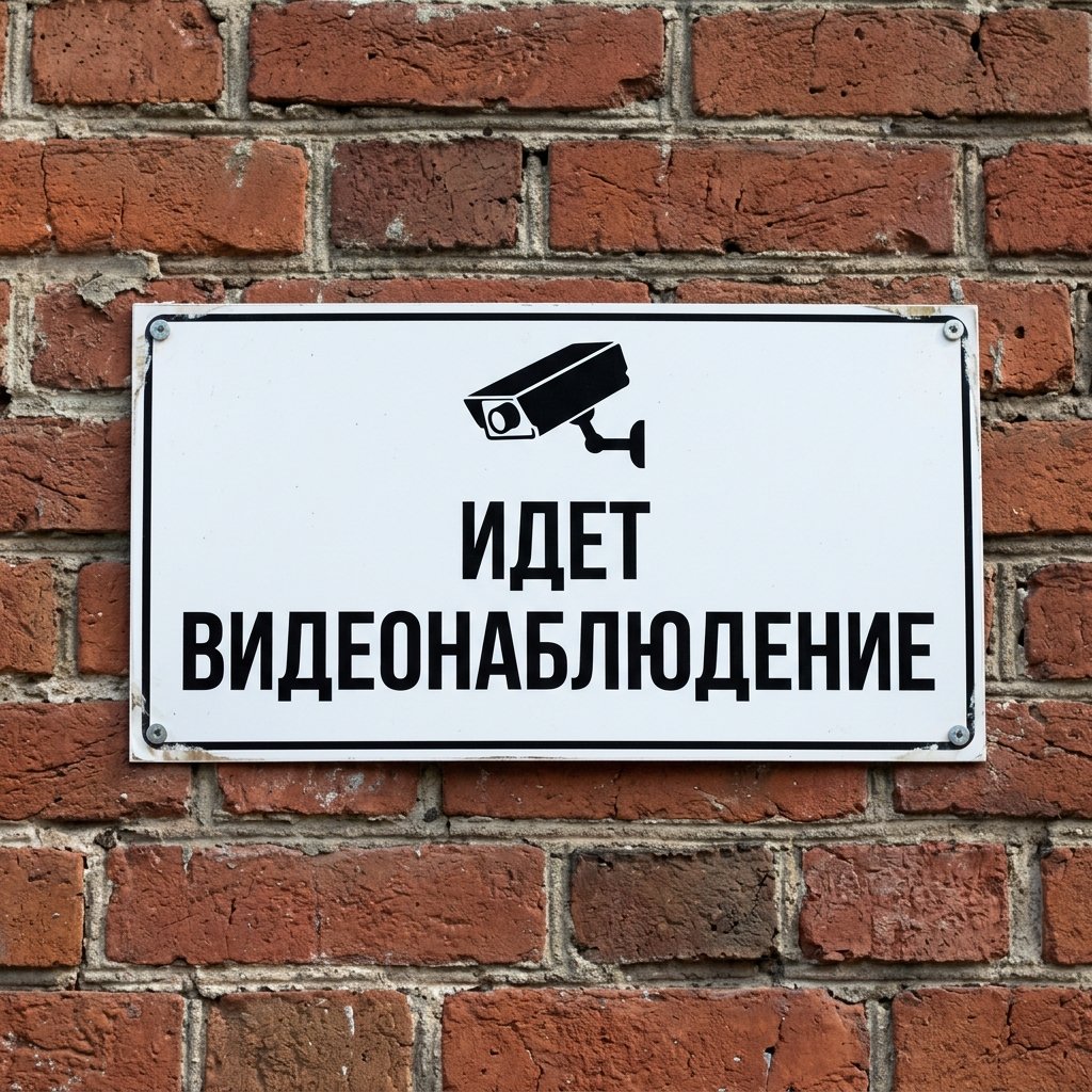 Табличка ПВХ "Идет видеонаблюдение"