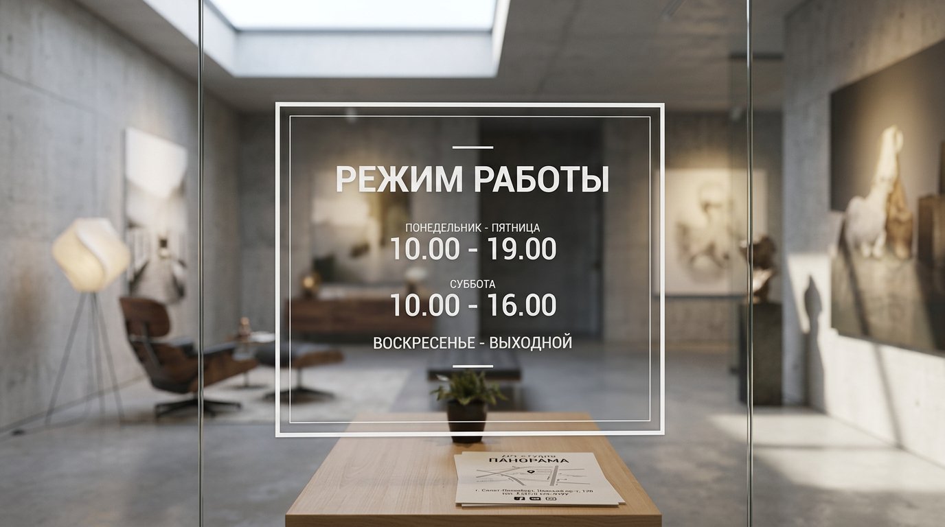 Таблички, наклейки с Режимом работы
